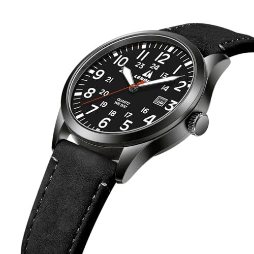 LN LENQIN Mens Watches Unisex Military Sport Nylon Strap Stylish Luminous Fashion Analog Quartz Watch for Men Waterproof Army Tactical Casual Wristwatch