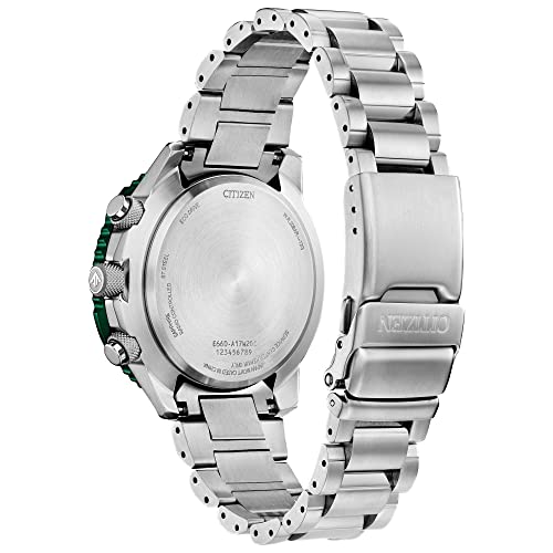 Citizen Eco-Drive Pilot Chronograph Watch with Atomic Timekeeping, 12/24HR, Power Reserve, Luminous Hands/Markers, Sapphire Crystal - Green Dial