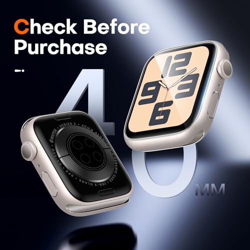 LϟK 6 Pack Screen Protector Designed for Apple Watch 40mm Series 6 5 4 SE / 38mm Series 3 2, Max Coverage, Bubble Free Flexible Soft TPU for iWatch 40mm 38mm