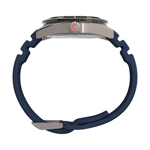 Timex Men's Deep Water Reef 41mm Watch - Blue Strap Black Dial Titanium Case