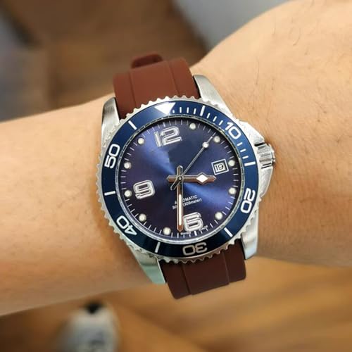 Niziruoup Bands for MoonSwatch Watch,Curved end No Gap,Premium Silicone Rubber Watch Strap for Omega X Swatch Moonswatch Speedmaster/Rolex/SEIKO 20mm 22mm Watch Strap Replacement Band for Men Women
