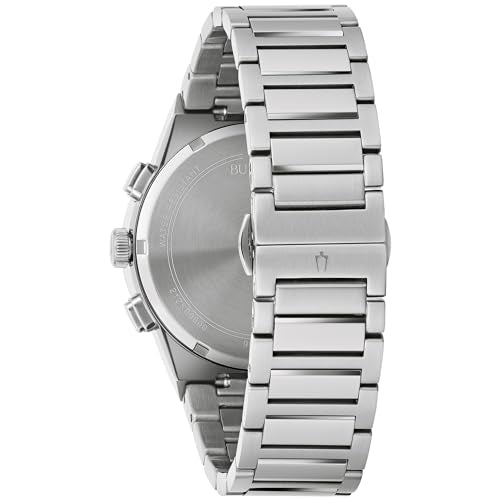 Bulova Men's Modern Millenia Chronograph 6-Hand Quartz Stainless Steel Watch, Day/Date, Edge to Edge Crystal, 41mm