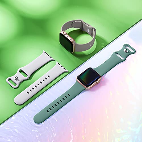 Maledan Compatible with Apple Watch Band 38mm 40mm 41mm 42mm 44mm 45mm 46mm 49mm Women Men, 6 Pack Silicone Sport Strap Compatible for Apple Watch Bands iWatch Series 11 10 9 8 7 6 5 4 3 2 1 SE Ultra