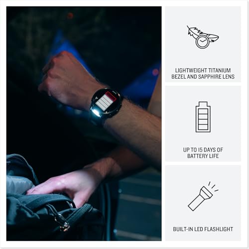 Garmin Forerunner 970 Running Smartwatch, GPS Fitness Smart Watch for Men and Women, Carbon Gray DLC Titanium with Black Case and Black/Translucent Whitestone Band Bundle with P-Bank + More