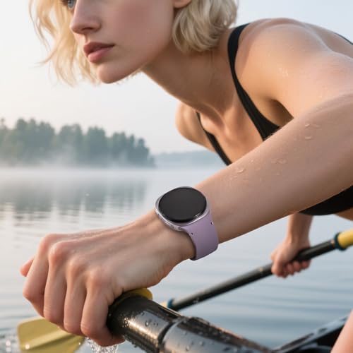 BandRain 6 Pack Sport Bands Compatible with Samsung Galaxy Watch 8 Band 40mm 44mm/Galaxy Watch 8 Classic 46mm, Waterproof Soft Silicone Strap Wristband for Galaxy Watch 8/8 Classic 2025 Women Men (6 Pack-Black+Pink+Mint Green+Purple+Sand Pink+Starlight)