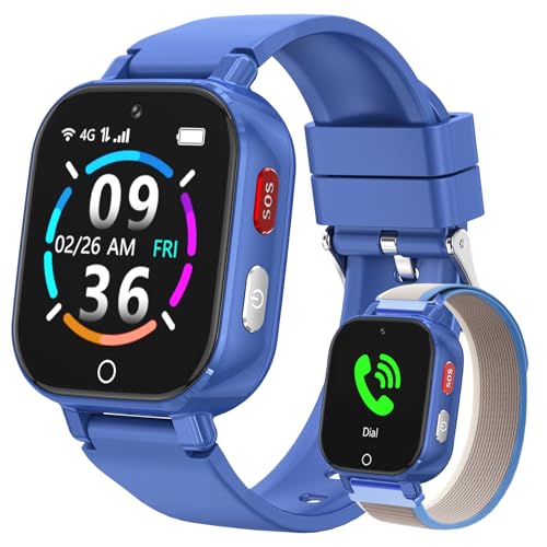 Transformers 4G Kids Smart Watch with GPS Tracker for Boys Girls Two Way Call Video Chat SOS IP68 Waterproof Pedometer Gift for Child 4-12 Year Olds