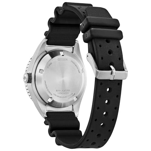 Citizen Men's Automatic Promaster Sea Dive Watch, Black Polyurethane Strap, Orange Dial, Day/Date (Model: NY0120-01Z)