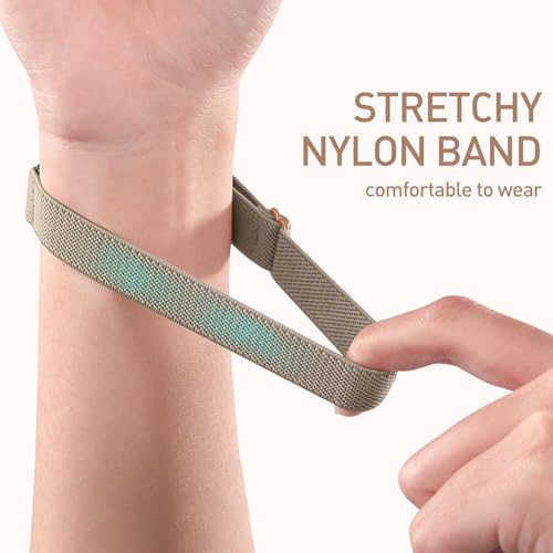 Odbeai Elastic Bands Compatible with Fitbit Inspire 3 Bands for Women Men, Water-Resistant Stretchy Nylon Adjustable Soft Sport Replacement Strap for Inspire 3/Inspire 2/Inspire, 5 Packs