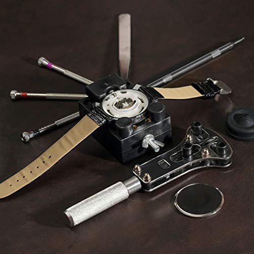 Watch Repair Kit, Anezus 187Pcs Watch Tool Kit with Watch Link Pin Remover Tools and Watch Back Case Removal Tools for Watch Strap Remover, Watch Battery Replacement, Watch Band Sizing, Watch Repair