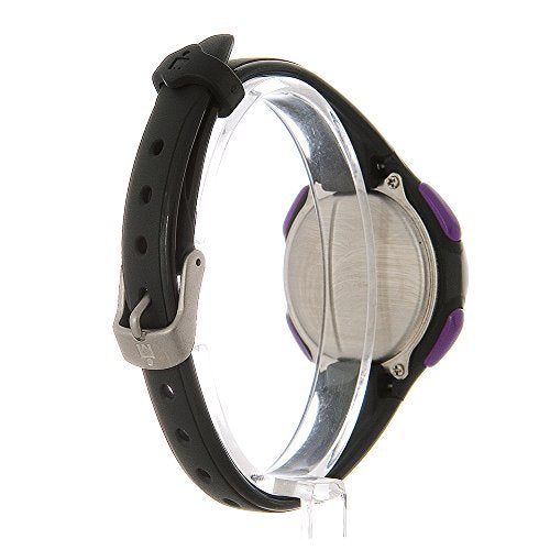 Timex Women's Ironman Triathlon Essential 10 34mm Watch – Black & Purple Case with Black Resin Strap