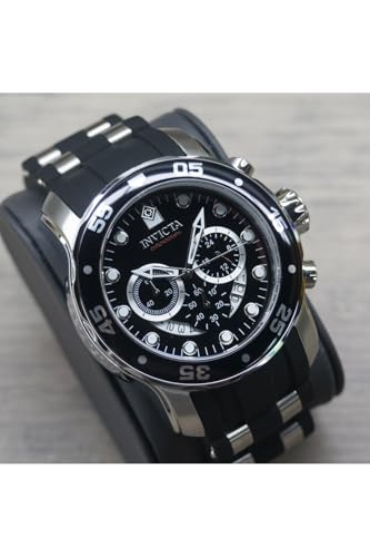Invicta Men's 6977 Pro Diver Collection Stainless Steel Watch, Blue Dial Black Polyurethane Watch