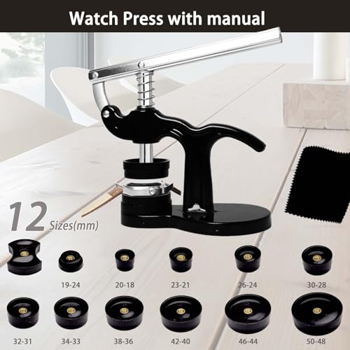 Watch Repair Kit, GLDCAPA Professional Watch Battery Replacement Kit, Watch Repair Tools with Carrying Case, Watch Link Removal Tool Kit, Watch Case Opener, Watch Press Set with 60pcs Watch Battery