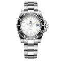 ADDIESDIVE Quartz Dive Watches for Men Water Resistant 200 M Mens Wrist Watch Luminous White Dial Analog Stainless Steel