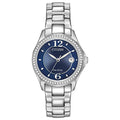 Citizen Women's Eco-Drive Dress Classic Crystal Watch in Stainless Steel, Blue Dial (Model: FE1140-86L)