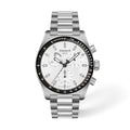 Tissot PR516 40mm, Swiss Quartz Chronograph Watch for Men, Stainless Steel Case, White Dial, T1494171101100