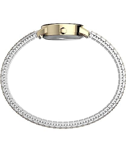 Timex Women's Easy Reader Classic 25mm Watch - Two-Tone Expansion Band White Dial Gold-Tone Case