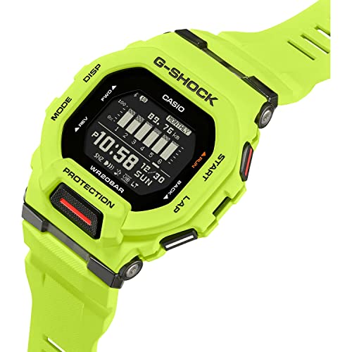 Casio G-Shock G-Squad Move Digital Connected Lime Green Resin Strap Fitness Watch GBD200-9