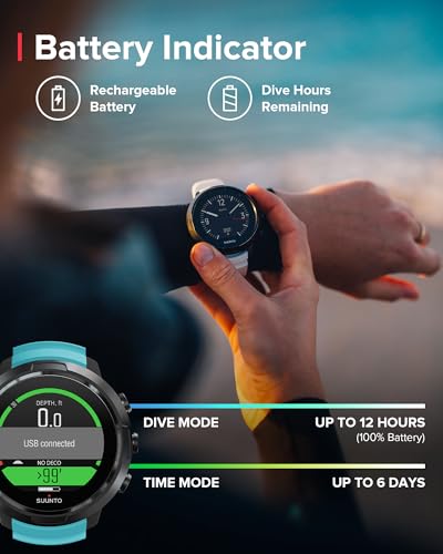 SUUNTO D5 Dive Computer with Color Screen and Exchangeable Straps, Aqua Blue