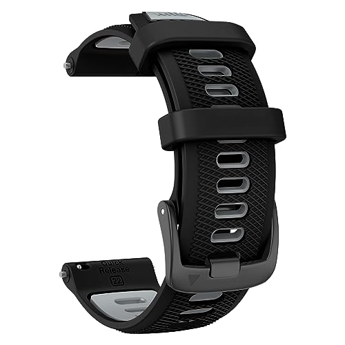 ISABAKE 22mm Watch Strap for Forerunner 255 Music/Forerunner 265, Silicone Quick Release Replacement Band for Garmin Venu 2/Vivoactive 4/Samsung Galaxy Watch 3 45mm