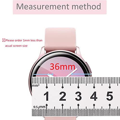 Lamshaw Universal Round Watch Screen Protector, [6 Pack] Full Coverage TPU Clear Film Anti-Scratch, Anti-Fingerprint, Bubble Free (29mm Diameter)