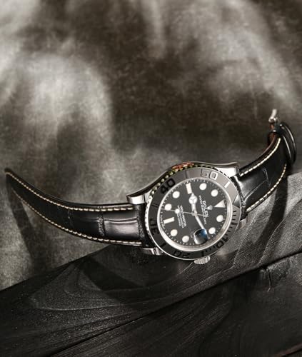 REZERO Leather Watch Bands for Men, Quick Release Watch Straps, Luxury Italian Alligator Grain Embossed Band Replacements 19mm 20mm 21mm 22mm