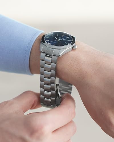 Tissot mens Gentleman Stainless Steel Dress Watch Grey T1274101104100