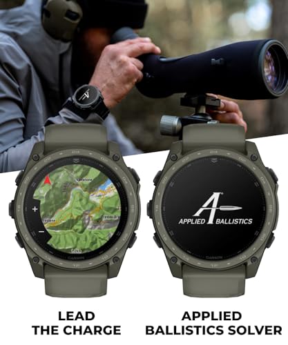 Wearable4U Garmin Tactix 8 51mm Cerakоtе, Premium Tactical GPS Smartwatch, AMOLED Display, Applied Ballistics Solver, Olive Drab Cerakоtе Coating PowerBank Bundle