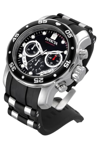 Invicta Men's 6977 Pro Diver Collection Stainless Steel Watch, Blue Dial Black Polyurethane Watch