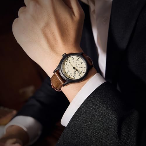 Getalia Italian leather Watch Band Tuscany Natural Vegetable-Tanned Full Grain Genuine Leather, Skin-Safe, Quick Release Replacement Watch Straps for Men and Women Thick and Soft (Cognac Width-20mm)