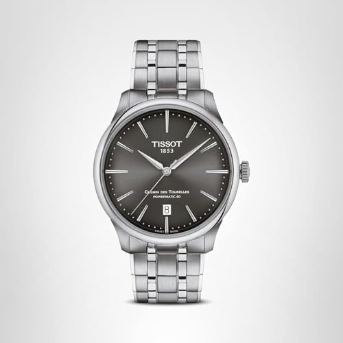 Tissot Chemin des Tourelles Powermatic 80, Swiss Automatic Watch for Men, 39mm, Stainless Steel Case, T1398071106100