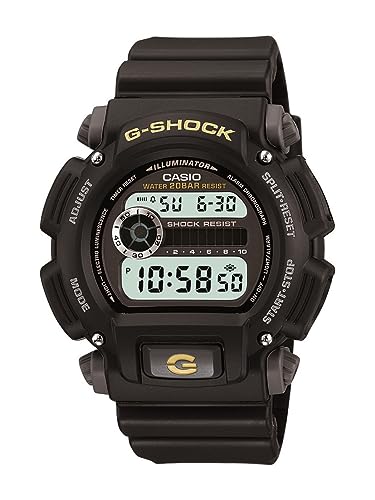 Casio DW9052 Series | Men’s Digital Watch | G-SHOCK | Black/Black | 1/100 SEC Stop Watch | Countdown Timer | LED Light | 200M WR | Shock Resistant | Multi Alarm | Auto Calendar | Dual Time | 2 Yr Batt