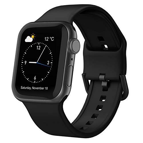 Sport Band Compatible with Apple Watch Bands 49mm 46mm 45mm 44mm 42mm 41mm 40mm 38mm, Soft Silicone Replacement Strap with Classic Clasp for iWatch Series 11 10 9 8 7 6 5 4 3 2 1 SE Ultra Women Men