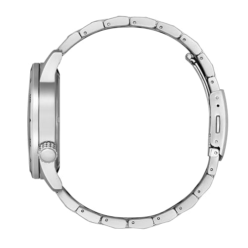 Citizen Men's Eco-Drive Weekender Avion, Silver-Tone Stainless Steel Bracelet Watch, 3 Hand, Date (Model: BM7550-52L)