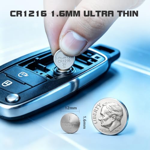 Fuspower CR1216 Watch Battery CR 1216 Battery 3V Lithium Button Cell Battery (5 Count (Pack of 1))