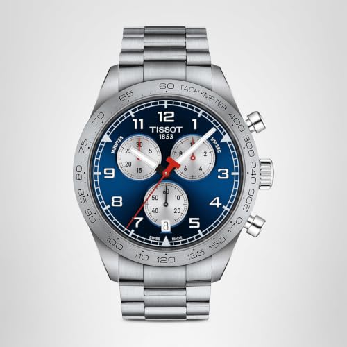 Tissot mens Tissot PRS 516 Chronograph 316L stainless steel case Quartz Watch Set, Grey, Stainless steel, 22 (T1316171104200)
