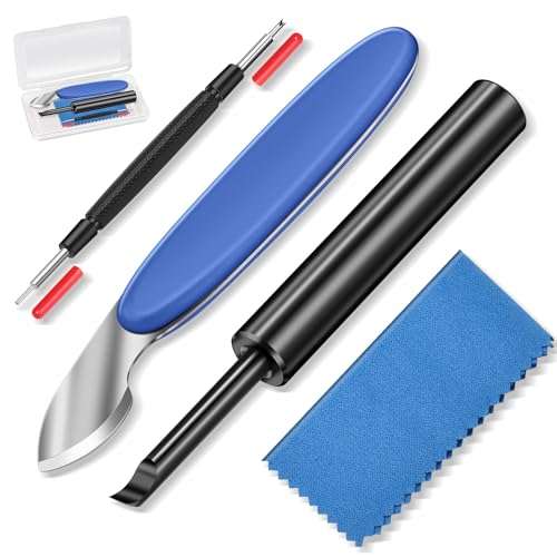 SMPUAGU 4PCS Watch Repair Kit for Pry-Off Watch Backs, Watch Battery Replacement Tool Kit, Watch Back Remover & Watch Case Opener Knife