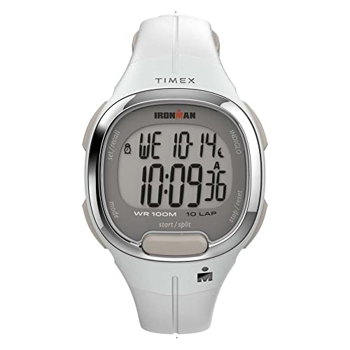 Timex Women's Ironman Triathlon Transit 33mm Resin Strap Watch – Gold-Tone Top-Ring & Black Resin Strap