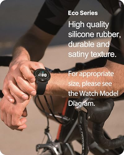 Fullmosa 22mm 20mm 24mm Silicone Watch Bands Curved Watch Strap Compatible with Samsung Galaxy Watch 7 6 5 4 3, Garmin Fossil Amazfit for Men Women(22mm,Black)