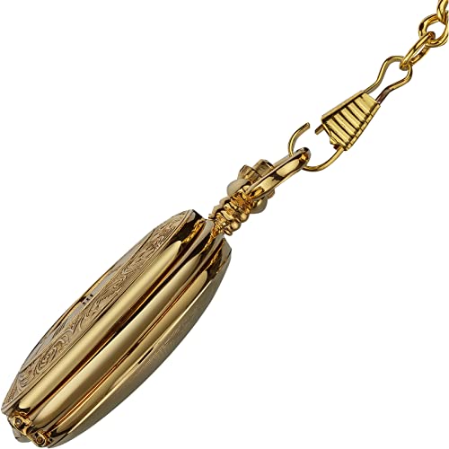 VIGOROSO Mechanical Pocket Watches for Men Gold Pocket Watch with Chain