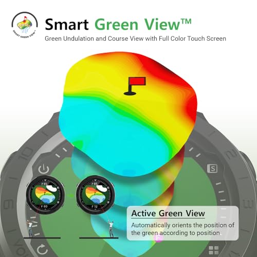 Voice Caddie A3 Golf Watch w/Green Undulation No Monthly Subscription 40k+ Preinstalled Courses Lightweight w/Slope Mode 1.3" Color Touchscreen Pin Reload Smart Green View Golf GPS & Fitness Mode BK