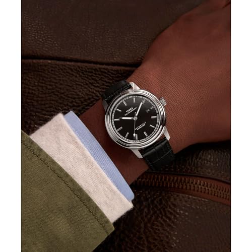 Timex Men's Waterbury Metropolitan 41mm Watch - Black Strap Black Dial Stainless Steel Case