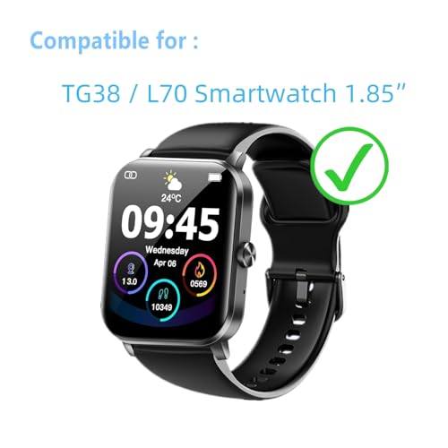 Aemus Screen Protector Compatible for QONBINK TG38 / K62 Smart Watch 1.85" (6 Pack) Clear TPU Soft Film Compatible for Jacoosa L70 Fitness Tracker