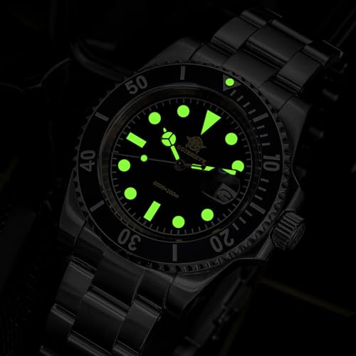 ADDIESDIVE Classic Quartz Watches for Men Stainless Steel Band Rotating Bezel 200M Diving Waterproof Wrist Watch Outdoor Watch