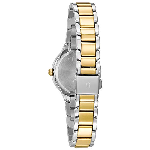 Bulova Ladies' Classic Dress 3-Hand Quartz Stainless Steel Watch, Two Tone Gold, 28mm Style: 98L217