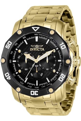 Invicta Men's Pro Diver 50mm Stainless Steel Quartz Watch, Gold (Model: 37725)