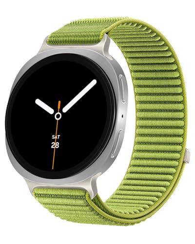 Nylon Loop Sport Band Compatible with Samsung Galaxy Watch 8 40mm/44mm, 2025 Soft Adjustable Replacement Strap for Galaxy Watch 8 Classic 46 mm Women Men (Field Green)