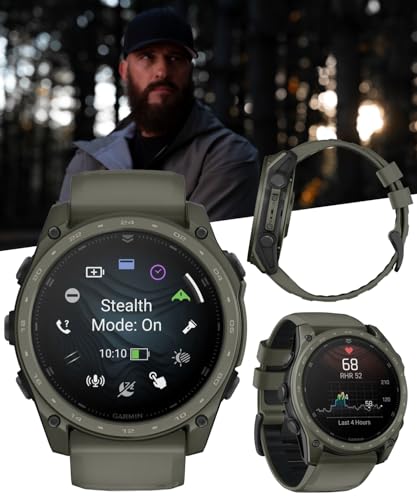 Wearable4U Garmin Tactix 8 51mm Cerakоtе, Premium Tactical GPS Smartwatch, AMOLED Display, Applied Ballistics Solver, Olive Drab Cerakоtе Coating PowerBank Bundle