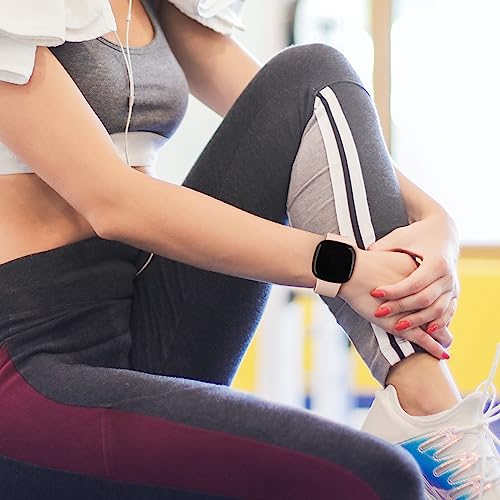 4 PACK Bands Compatible with Fitbit Versa 4 & 3 Bands/Sense 2 / Sense Band Women Men, Classic Soft Straps for Fitbit Versa 4 / Versa 3 /Sense 2 / Sense Smart Watch (Small,4 Pack N)