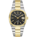 Bulova Super Seville Black Dial Two-Tone Stainless Steel Bracelet Watch 37.5mm - 98B458