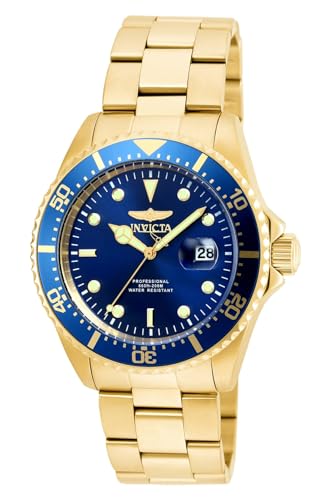 Invicta Men's Pro Diver Quartz Watch with Stainless Steel Strap, Gold, 22 (Model: 22063)